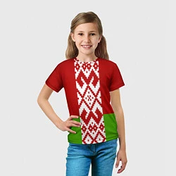 Футболка детская Беларусь флаг, цвет: 3D-принт — фото 2