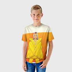 Футболка детская Billie Eilish: Yellow Girl, цвет: 3D-принт — фото 2