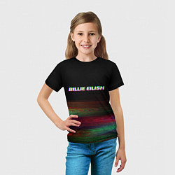 Футболка детская BILLIE EILISH: Black Glitch, цвет: 3D-принт — фото 2