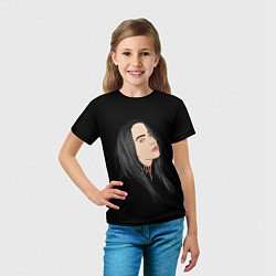 Футболка детская Billie Eilish: Black Style, цвет: 3D-принт — фото 2