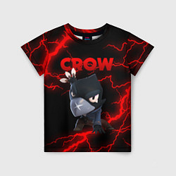 Футболка детская BRAWL STARS CROW, цвет: 3D-принт