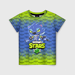Футболка детская BRAWL STARS LEON ОБОРОТЕНЬ, цвет: 3D-принт