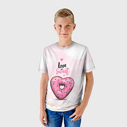 Футболка детская Пончик сердечко, цвет: 3D-принт — фото 2