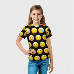 Футболка детская New Emoji, цвет: 3D-принт — фото 2