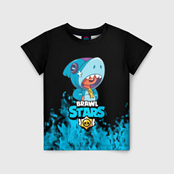 Детская футболка Brawl stars leon shark