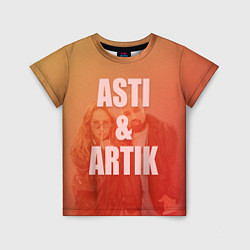 Футболка детская Artik & Asti, цвет: 3D-принт