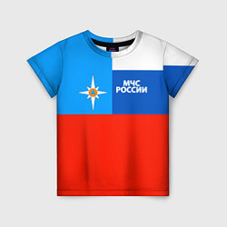 Футболка детская Флаг МЧС России, цвет: 3D-принт