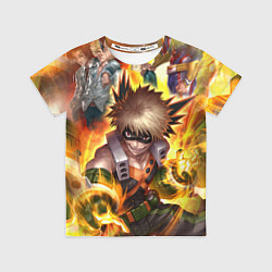 Футболка детская MY HERO ACADEMIA пламя, цвет: 3D-принт