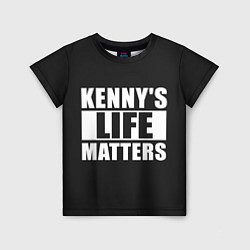 Футболка детская KENNYS LIFE MATTERS, цвет: 3D-принт