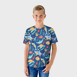 Футболка детская Подводный арт, цвет: 3D-принт — фото 2