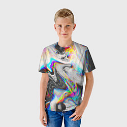 Футболка детская DIGITAL ABSTRACT GLITCH, цвет: 3D-принт — фото 2