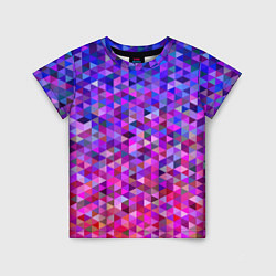 Футболка детская Треугольники мозаика пиксели, цвет: 3D-принт