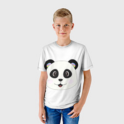 Футболка детская Panda, цвет: 3D-принт — фото 2