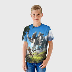 Футболка детская HORIZON ZERO DAWN, цвет: 3D-принт — фото 2