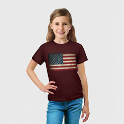 Футболка детская USA флаг, цвет: 3D-принт — фото 2