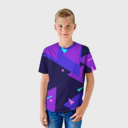 Футболка детская ГЕОМЕТРИЯ, цвет: 3D-принт — фото 2