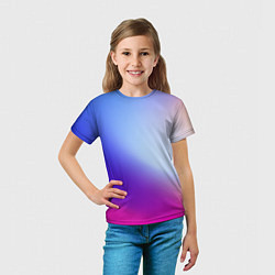 Футболка детская Градиент Облаков, цвет: 3D-принт — фото 2