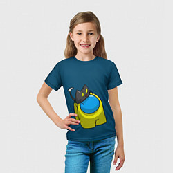 Футболка детская Among Us Cat, цвет: 3D-принт — фото 2
