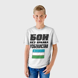 Футболка детская Бои без правил Узбекистан, цвет: 3D-принт — фото 2