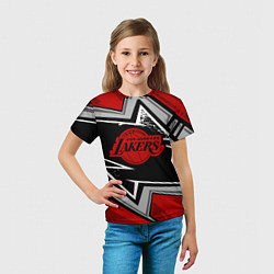 Футболка детская LA LAKERS RED, цвет: 3D-принт — фото 2