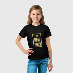 Футболка детская The Real Boss, цвет: 3D-принт — фото 2
