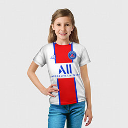 Футболка детская PSG, выездная сезон 2021, цвет: 3D-принт — фото 2