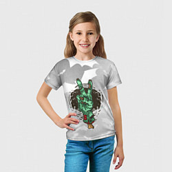 Футболка детская Zombie peace hand, цвет: 3D-принт — фото 2