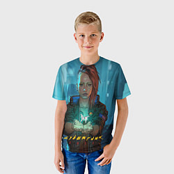 Футболка детская Cuberpunk 2077 melisa, цвет: 3D-принт — фото 2