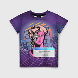 Футболка детская Vaporwave Cyborg Statue, цвет: 3D-принт