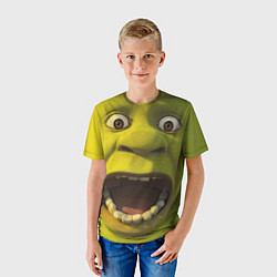 Футболка детская Shrek is Yelling, цвет: 3D-принт — фото 2