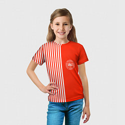 Футболка детская Сборная Дании, цвет: 3D-принт — фото 2