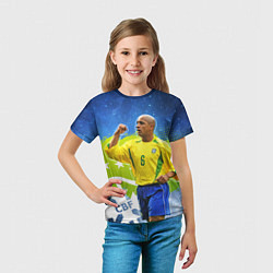 Футболка детская Роберто Карлос Бразилия, цвет: 3D-принт — фото 2