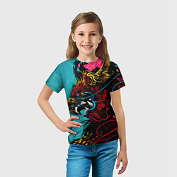 Футболка детская Дракон Dragon, цвет: 3D-принт — фото 2