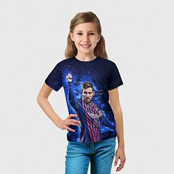 Футболка детская Lionel Messi Barcelona 10, цвет: 3D-принт — фото 2
