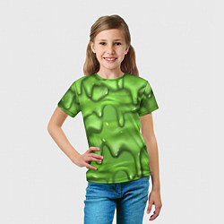 Футболка детская Green Slime, цвет: 3D-принт — фото 2