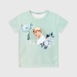 Футболка детская Чимин в цветах, цвет: 3D-принт