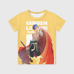 Футболка детская Гуррен Лаганн Камина, цвет: 3D-принт