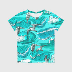 Футболка детская Чайки в море, цвет: 3D-принт
