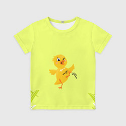 Футболка детская Яркий цыпленок, цвет: 3D-принт