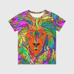 Футболка детская Лев шаман, цвет: 3D-принт