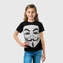 Футболка детская Guy Fawkes, цвет: 3D-принт — фото 2