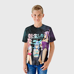 Футболка детская Румиру, Шуна и Шион,, цвет: 3D-принт — фото 2