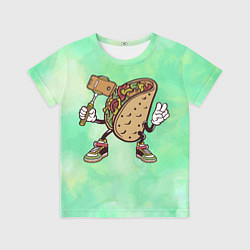 Футболка детская Тако делает сэлфи, цвет: 3D-принт