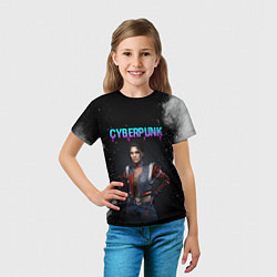 Футболка детская Панам Палмер КИБЕРПАНК 2077, цвет: 3D-принт — фото 2