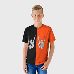 Футболка детская Ладошки скелета, цвет: 3D-принт — фото 2