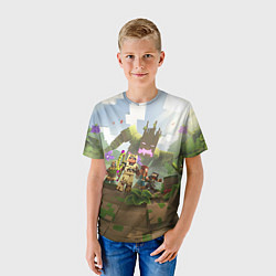 Футболка детская МАЙНКРАФТ ГЕРОИ ПРОТИВ ЗЛА, цвет: 3D-принт — фото 2