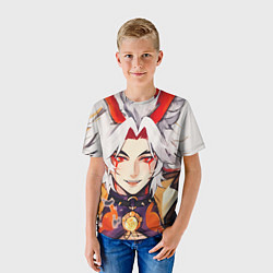 Футболка детская Arataki Itto Genshin Impact, цвет: 3D-принт — фото 2