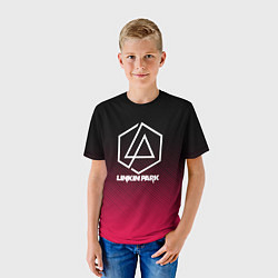 Футболка детская LINKIN PARK LOGO CARBON, цвет: 3D-принт — фото 2