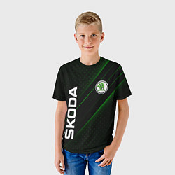 Футболка детская SKODA, ШКОДА, цвет: 3D-принт — фото 2