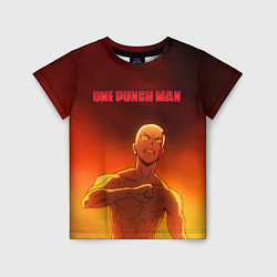 Футболка детская Сайтама в огне One Punch-Man, цвет: 3D-принт